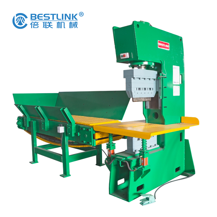 Demonstration video for hydraulic stone splitting machine be used for cutting irregular surface and hard cobblestone. This is our most popular model BRT70T, can make the max. splitting width in 400mm