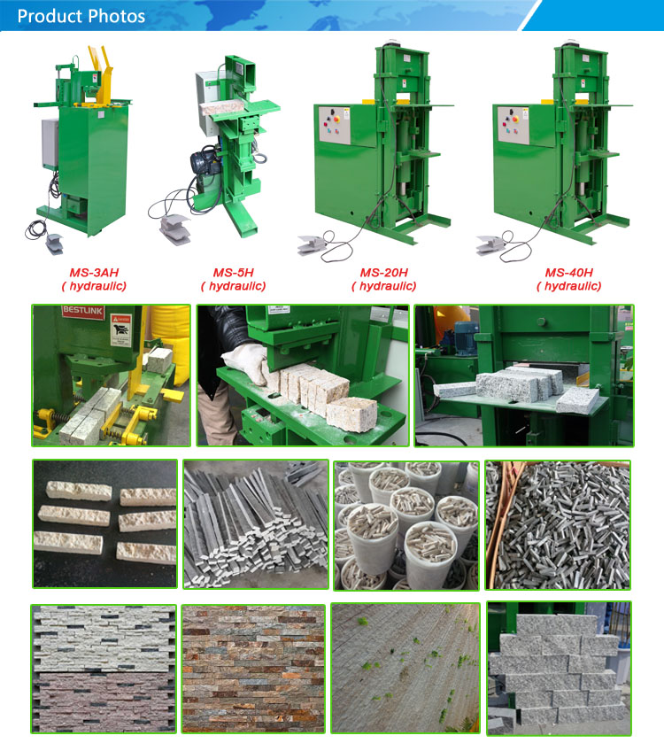 Hydraulic stone mosaic splitting machine
