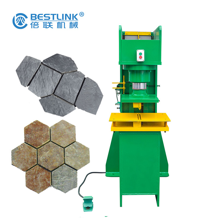 hydraulic stone stamper for recycling waste stone tiles