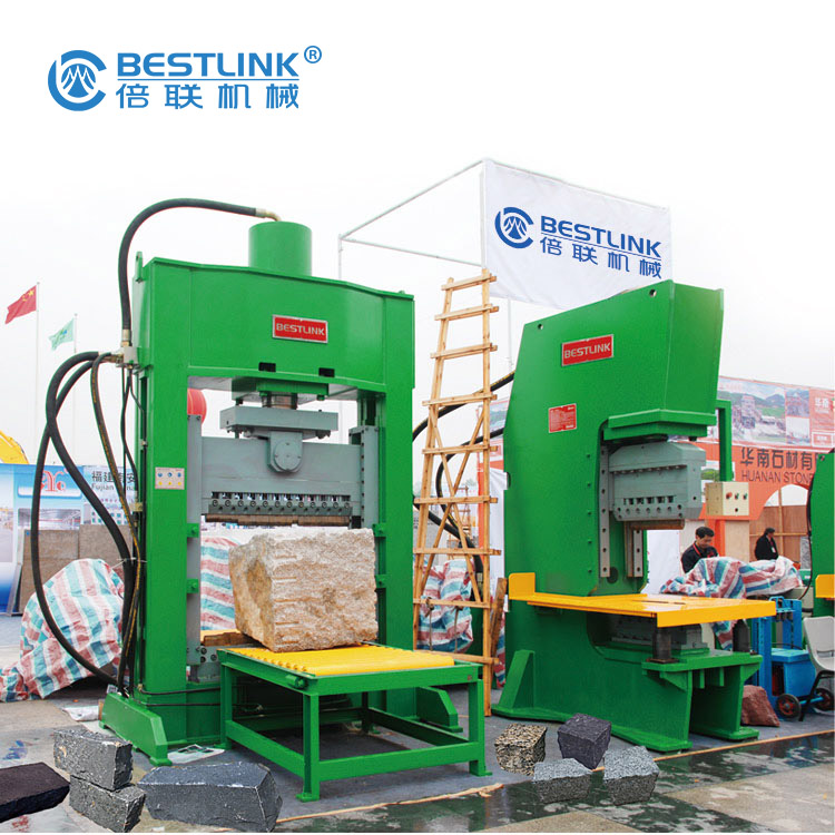 Hydraulic stone splitting machine, optional splitting force 40T ~ 320T, for cutting big stone into small pieces with natural face, for building stone, paving stone, border stone etc.