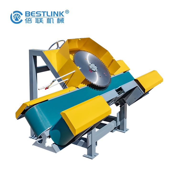 2023 Bestlink Factory Price High Quality Mighty Stone Thin Veneer Saw Corner Cutting Saw for Cutting Stone Block with Returen Conveyor