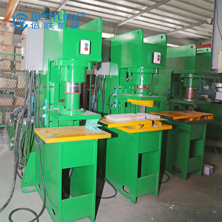 CP90FA Automatic Stone Cutting Recycling Stamping Machine for Waste Marble and Granite Slabs