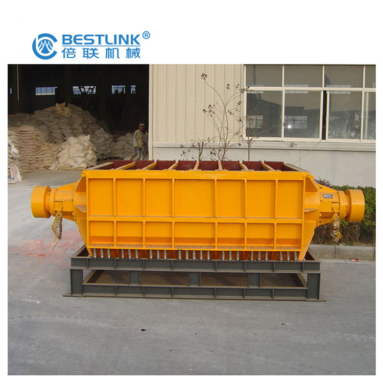 Vibratory finishing machine is used for marble, granite, limestone, mosaic stone & sandstone processing to antique