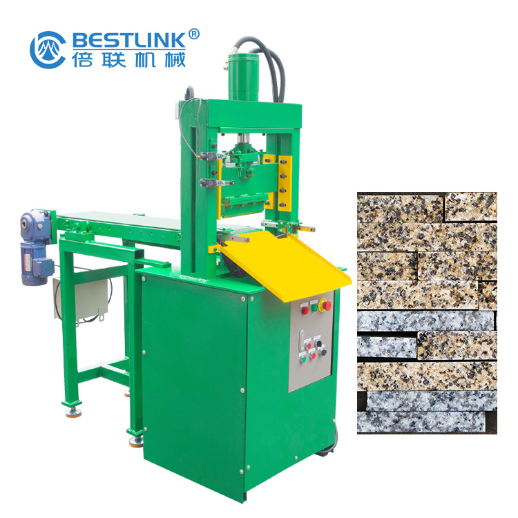 Small natural surface automatic stone splitting machine, conveyor belt is optional