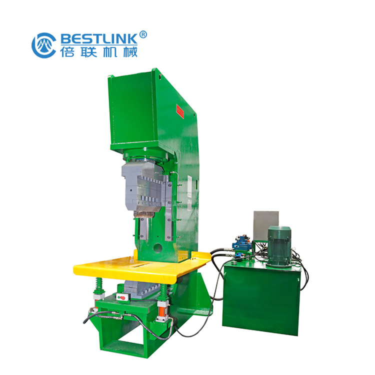 Bestlink BRT70T 400x350mm stone splitting machine sent to Germany working video