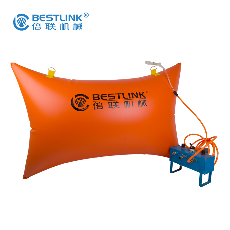 Customized size quarry mining drilling tools High efficiency polymer air pushing bag pushing stone
