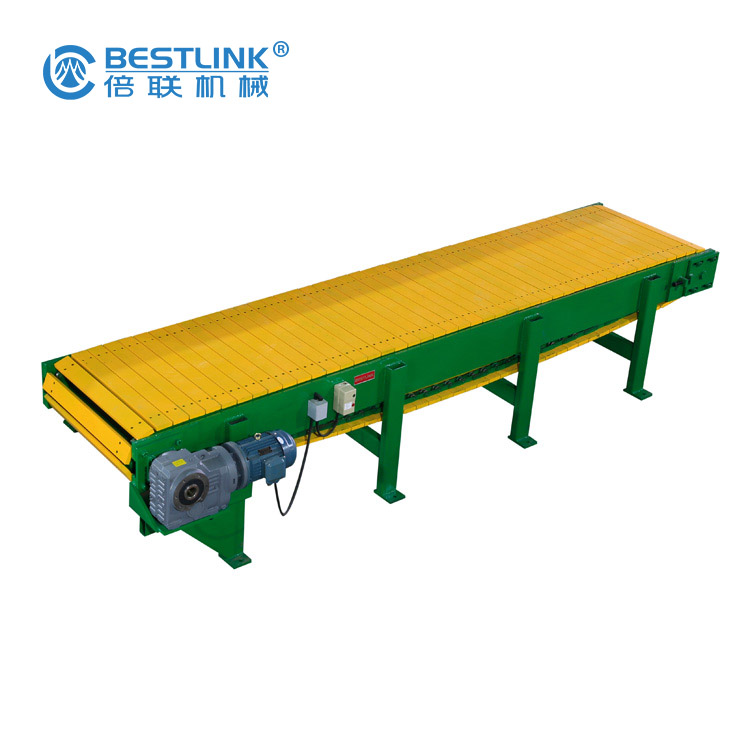 stone feeding steel track conveyors with hoppers