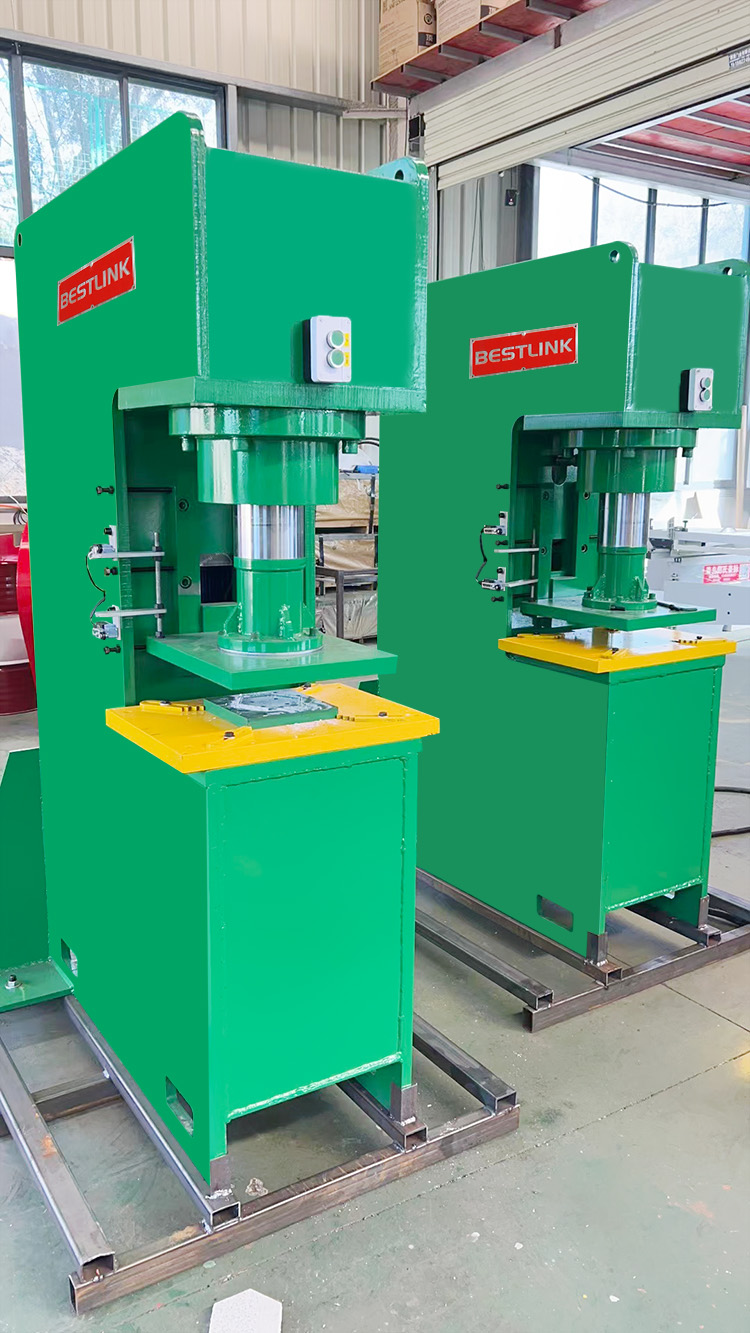 Hydraulic press machine for waste marble slabs into valued paving stone tiles. Cell/ Whatsapp/ viber/ wechat:+86-13600966313